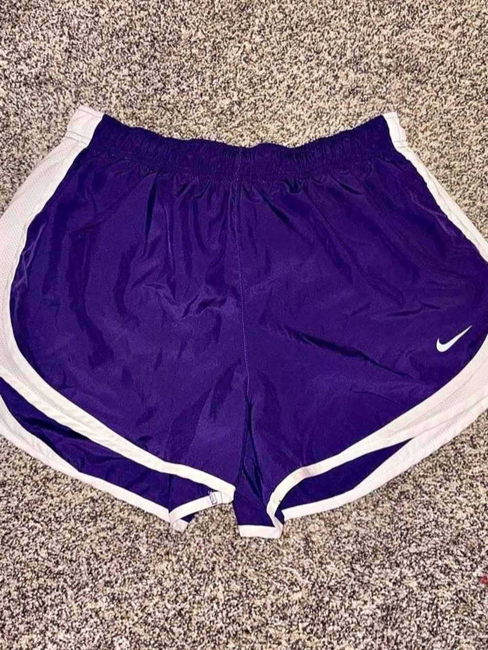Nike purple and white dri fit shorts